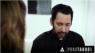 Troubled Teen Eliza Eves Fucks Her Preist To Piss Off Her Religious Stepmom