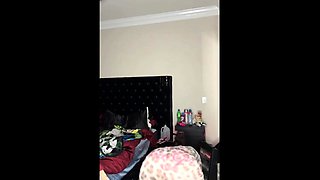 Cute curly brunette solo webcam masturbation
