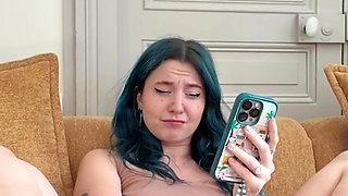 I Dildo Myself on a Subscriber's Photo - French Dick Pic Orgasm