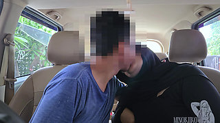 Hijab Girl Suck Her Boyfriend Dicks in a Rental Car - Minokiiko