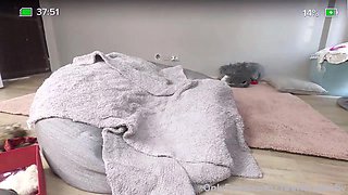 Lovely Amateur teen brunette masturbating outdoor