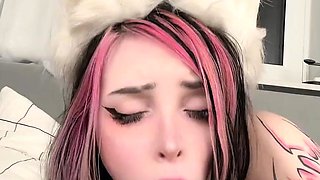 Pussy rubbing, dick on her younger stepsister. Vertical