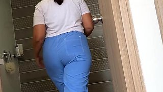 Thick Latina Maid Big Natural Tits Homemade POV
