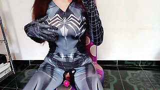 Cosplay Spider Girl Masturbating and Getting Fucked in the Ass