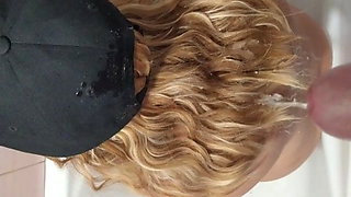 DRAINED URINE ON THE HAIR OF A YOUNG BLONDE
