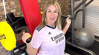Busty blonde MILF fucked doggystyle on the bed