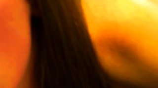 Cute girlfriend gives nice POV blowjob and tit cumshot