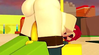 Redhair bitch getting her pussy fucked real hard outside the building