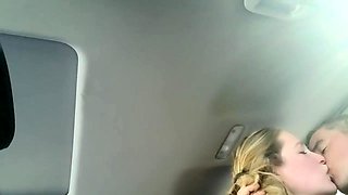 Luscious amateur blonde delivers a hot blowjob in the car