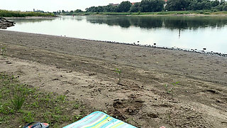 Threesome on the Nudist Beach!