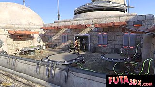 Futa3DX - Ginger-haired Futa Gets Into A Molten Gang-fuck With Aliens