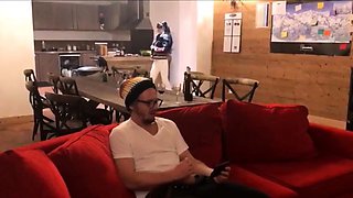 Amateur Blonde Blowjob handjob and cumshot