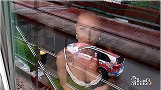 Texas Patti In Big Tits And Hairy Pussy! She Sucks Me And I Fuck Her Ass On The Couch