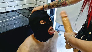 Mistress Nika Face Fucks Slave Deep Throat Spit Humiliation Strapon Pegging