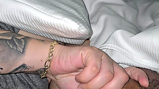 Step Mom Unplanned handjob step son in hotel room