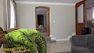 Fat Udders Nubian Dance Instructor Undresses To Satiate Super-naughty White Schoolgirl