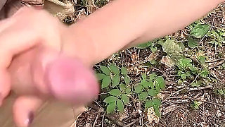 While Hiking I Saw a Stranger Tied up at a Cum Station, I Gave Him a Handjob