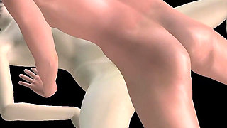 Animated 3D Porn - Asian Man Fucking Beautiful Girl in Missionary Pussy & Ass Creampie