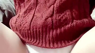Knit X Knee High X White Full Back Panties