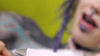 Threesome Anal Only Alternative Dreadlocks Girl Double Anal, Prolapse, Gape