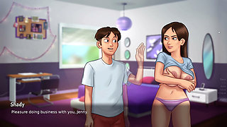 Paid Stepsis to Touch her Big Tits - Summertime Saga