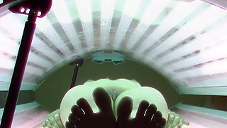 University student in solarium