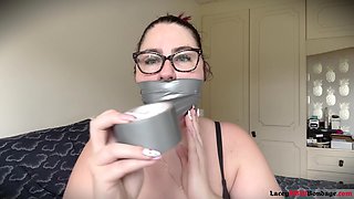 Lacey - Self Gag Fun and Orgasms After Gym Part 1