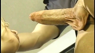 Sexy blonde beauty rides guys face with her pussy before she gets fucked hard