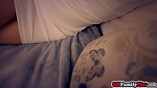 Giving perfect sucking cock during the party