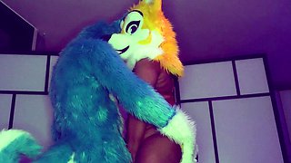 Fucking my short furry girlfriend on the couch