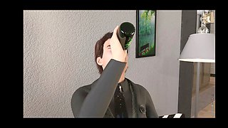 Busty anime babe with a big booty stars in a visual novel game