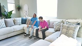 Horny MILFs Kiki Daire & Natasha Nice Fuck Their Stepsons Hard - Big Tits, Thick Ass & Taboo Orgy