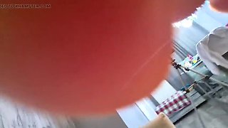Slut Housewife Cheats with Husband and Boss Threesome Doggystyle Blowjob