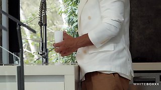 My Boss' Wife Part 2: Outdoors Pool side Interracial with Christian Clay and Ebony Latina Sheila Ortega