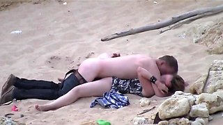 Cuckold filming girlfriend with lover on beach