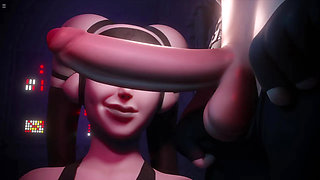 Ahsoka XXX - Fucking Lyn Me's tight ass and grabbing Ahsoka Tano's buttocks