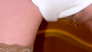 Sperm Drain 7: Bitch Axell Films Her Pissing and Playing with an Anal Plug in Her Panties!