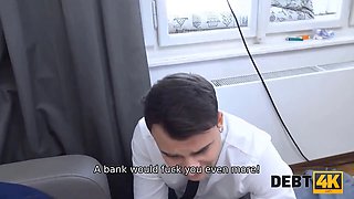 Debt4k. debt collector tracks down Sexy Bride and they have affair