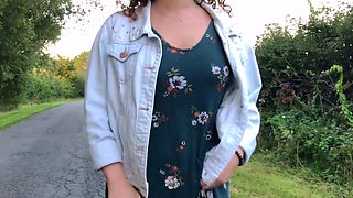 SLUT FLASHES ASS AND PUSSY IN PUBLIC