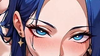 Anime Ai Tattooed Girl Performs Deep Throat
