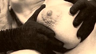 Vintage Gorgeous Boobs with Hairy Pussy