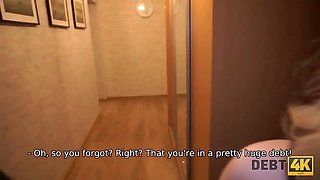 Debt4k. blonde angelface turns into a prostitute for some expensive furniture