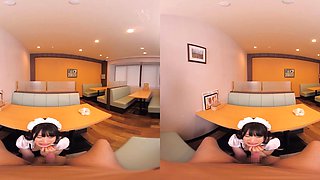 Japanese maid hot teen VR porn