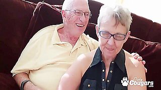 Horny Old Granny Fucks A Random Dude Infront Of Her Hubby - Cuckold 25 Min With Ashley Fires