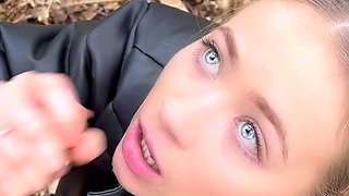 Hot amateur teen blowjob and facial HD video