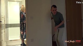 59yo Busty Blonde Gilf Amy Catches Her Stepnephew Watching Her With Sam Bourne And Amy Goodhead