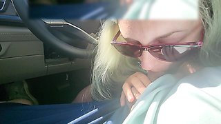A Sneaky Blowjob in the Car
