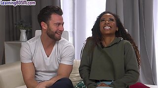 Submissive Black babe whipped and pussyfucked by BF