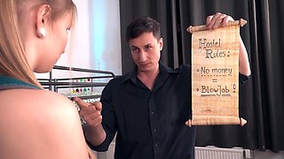 Passionate sex with hot babe Ginebra Bellucci in black stockings