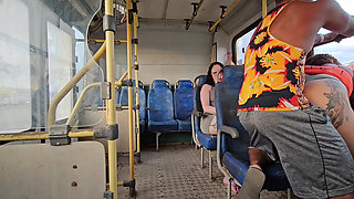 A SHAMELESS COUPLE RIDING IN PUBLIC TRANSPORT AND BACKSEAT PASSENGER FILMING EVERYTHING
